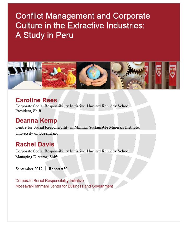 Conflict management and corporate culture in the extractive industries: A Study in Peru
